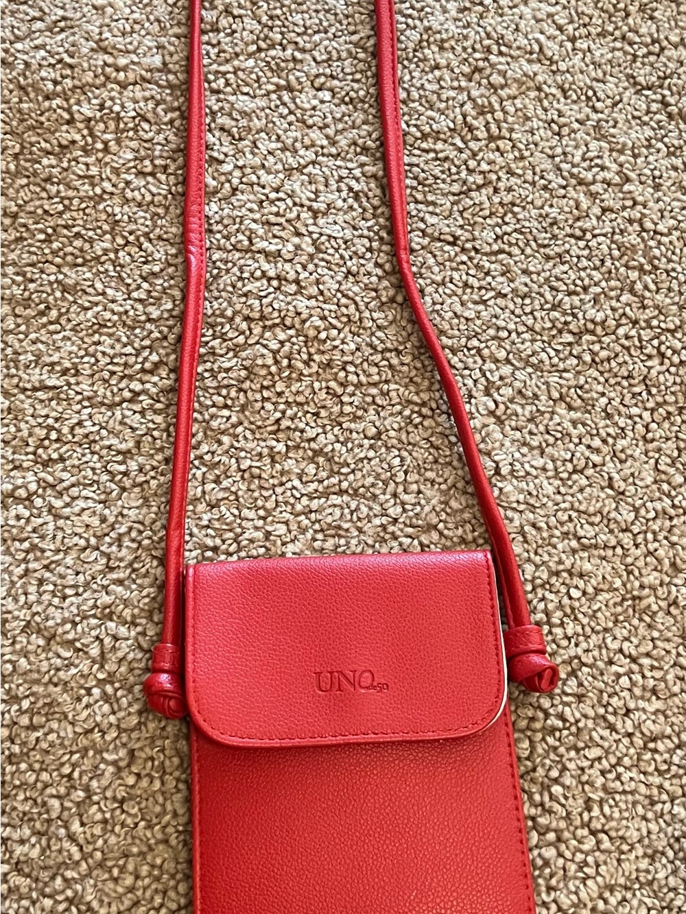 UNOde50 Red Crossbody Phone Bag - Compact Women's Bag - Picture 6 of 6